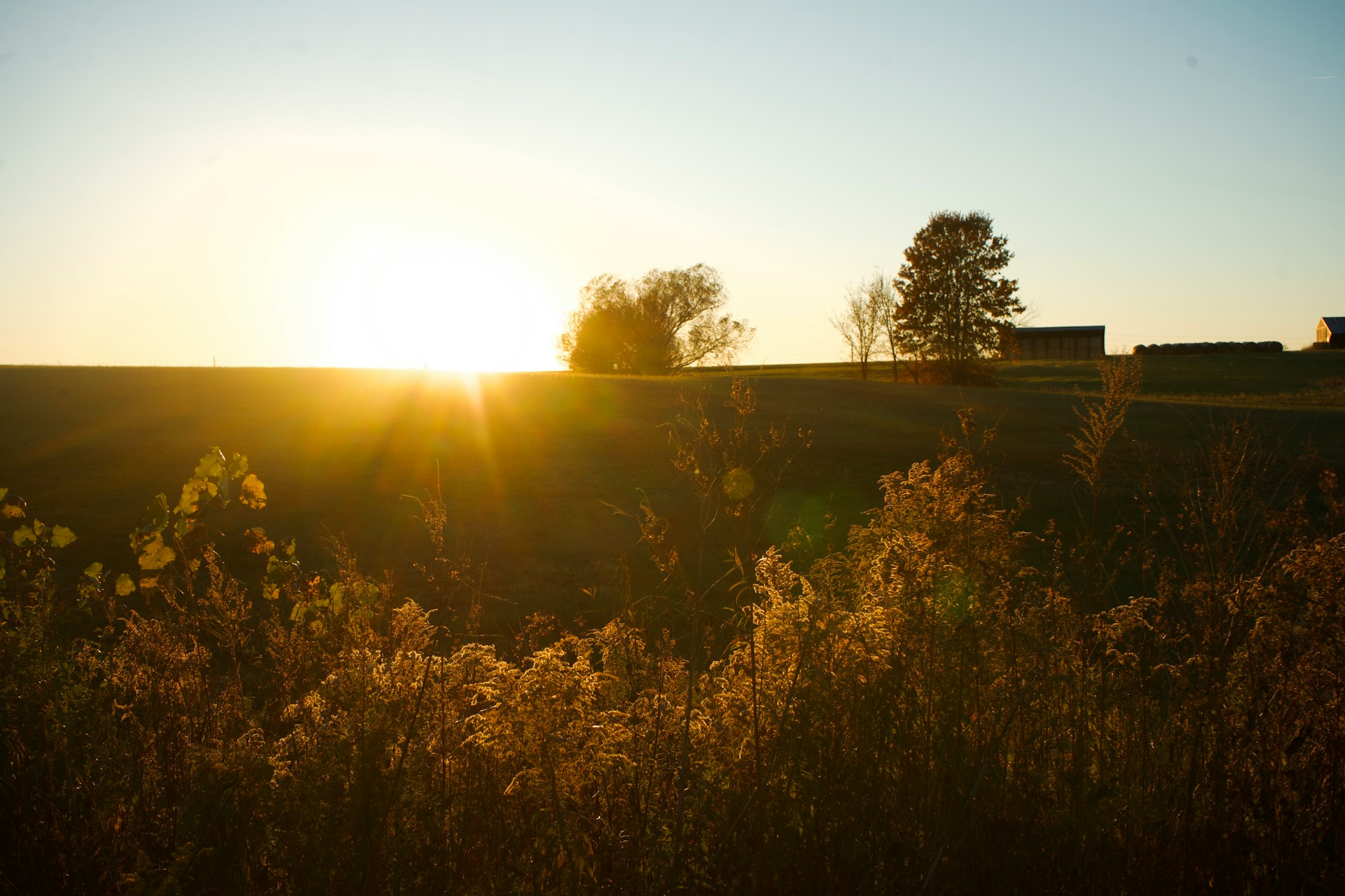 Golden sunset over the Poortjie farmlands